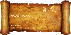 Móró Iván névjegykártya